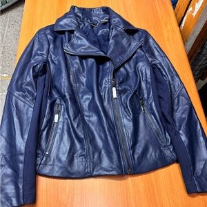 Chico's Navy Leather Jacket